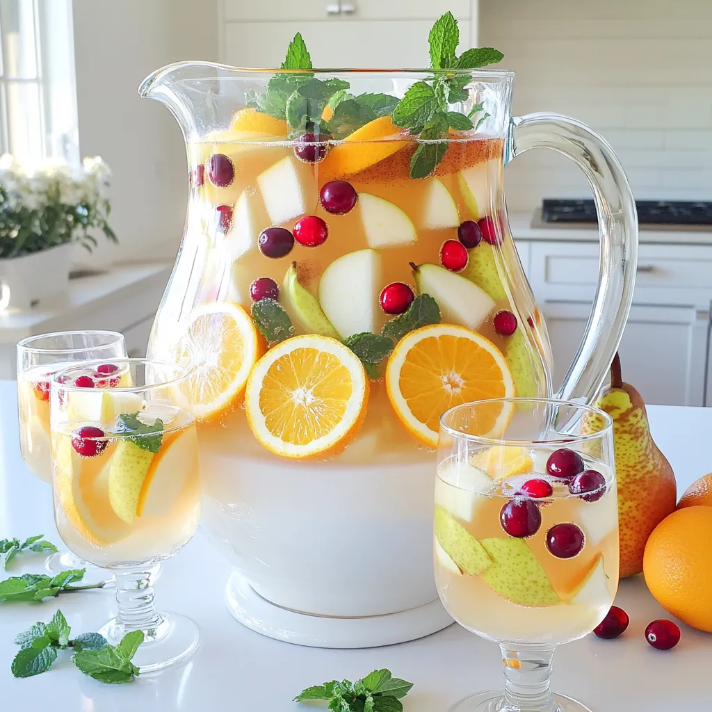 Apple Cider Sangria Sparkler Refreshing Fall Drink