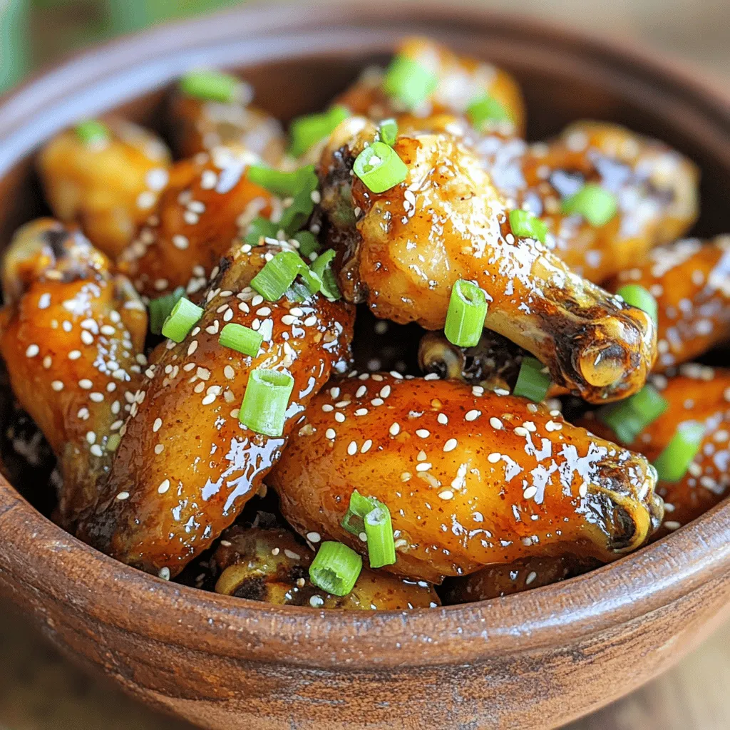 Air Fryer Honey Garlic Chicken Wings Flavorful Dish
