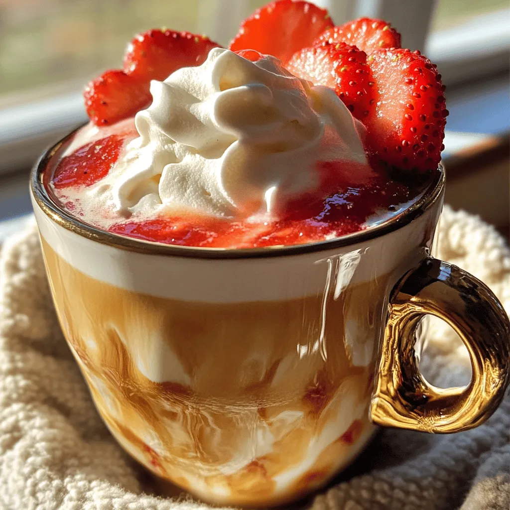 Strawberry Coffee Latte Deliciously Fruity Twist