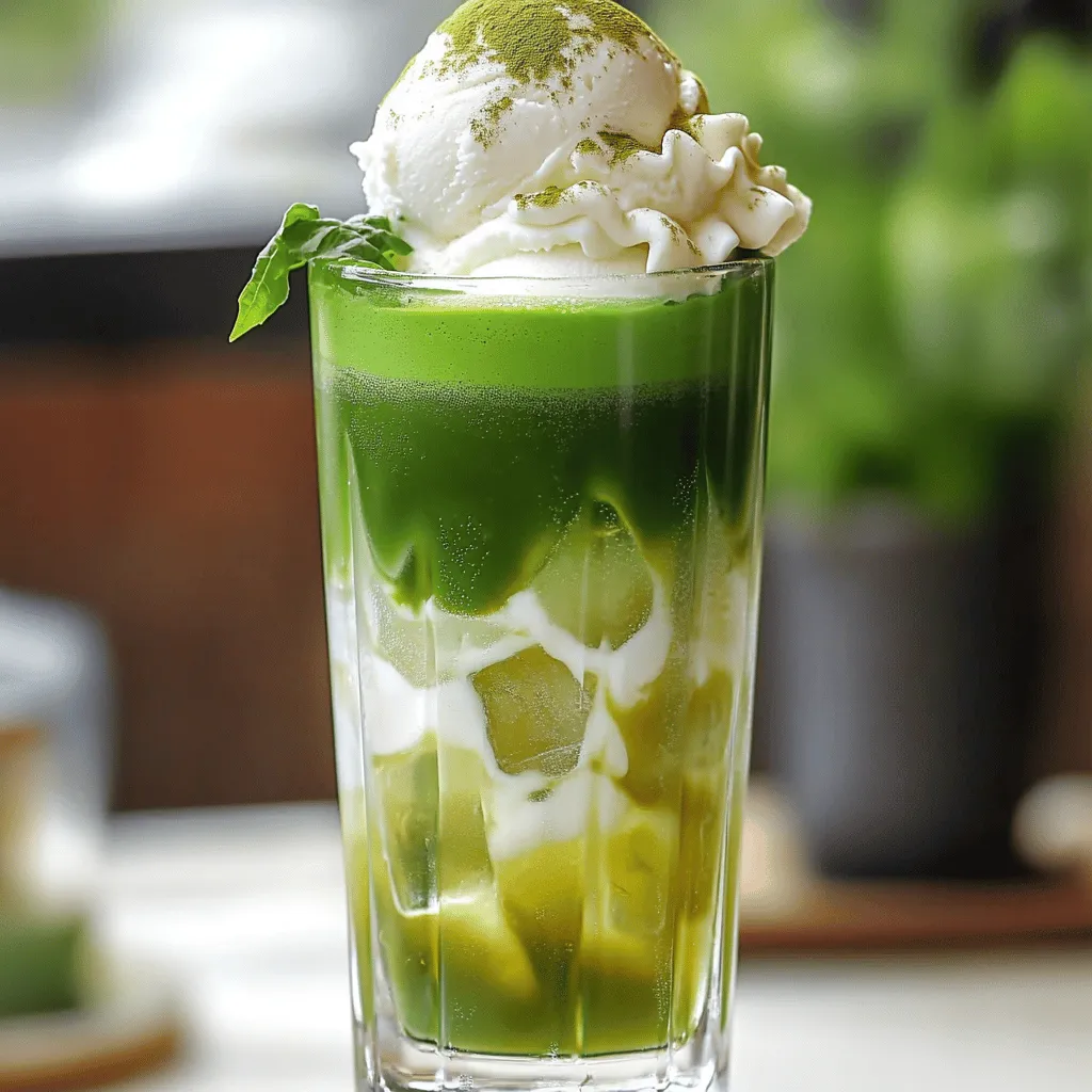 Matcha Cream Soda Float Refreshing Summer Treat