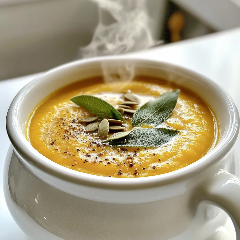 Roasted Butternut Squash Sage Soup Delightful and Easy