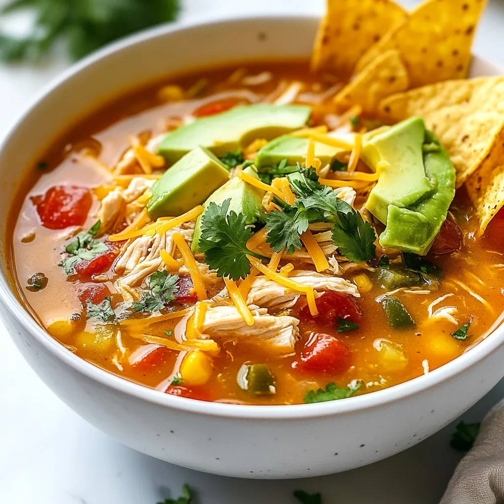 Low Carb Chicken Tortilla Soup Quick and Easy Recipe