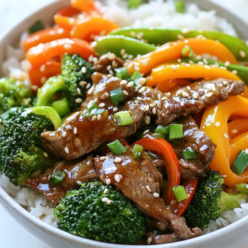 Garlic Veggie Beef Stir-Fry Bowls Quick and Easy Meal