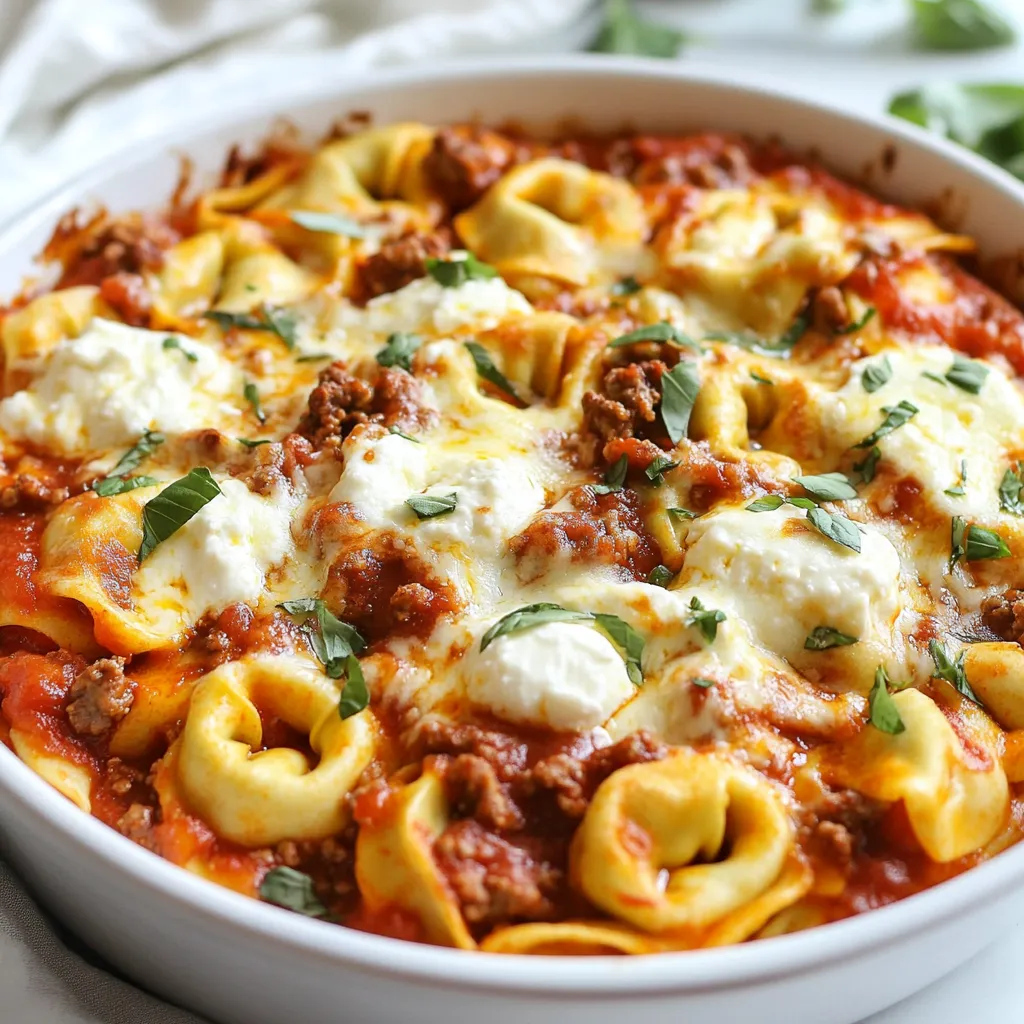 One-Pan Beefy Tortellini Bake Flavorful and Easy Dish