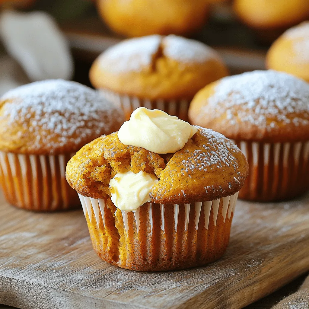 Bakery-Style Pumpkin Cream Cheese Muffins Delight