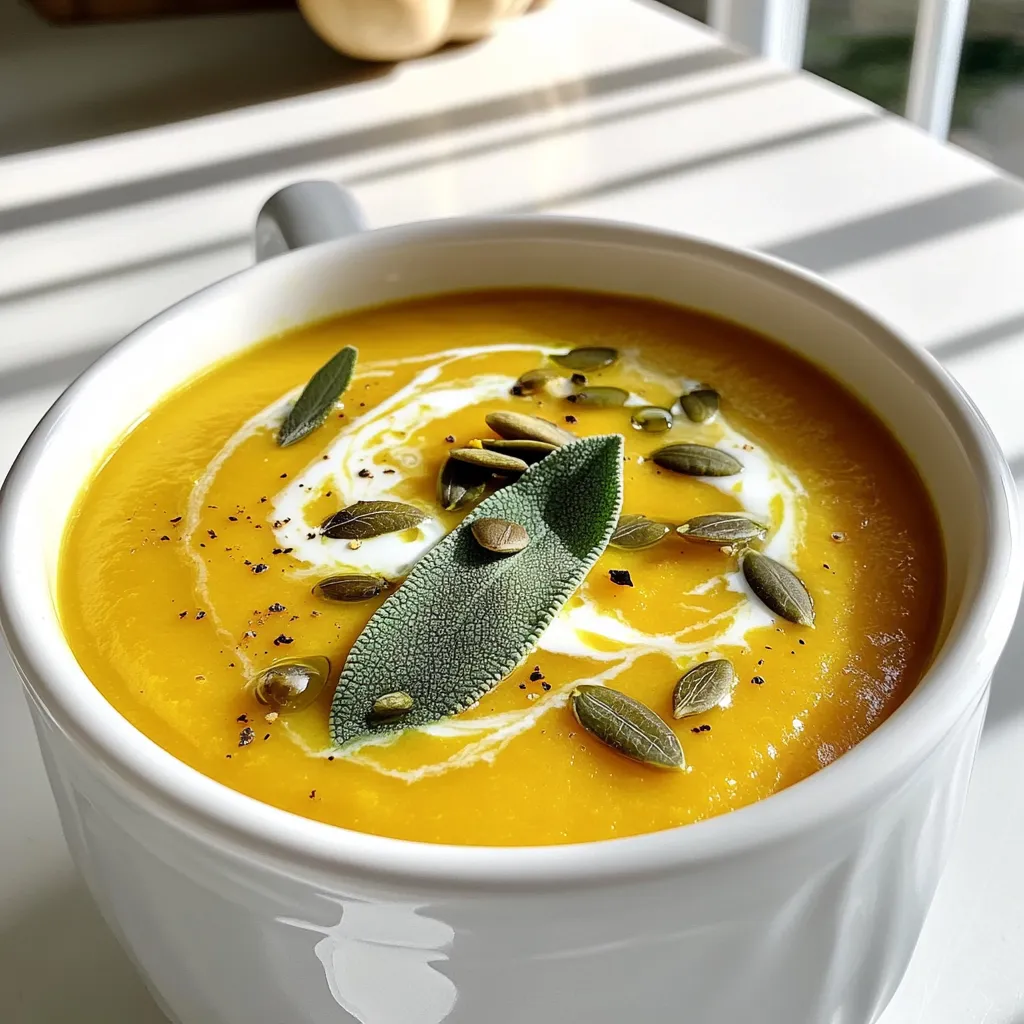 Butternut Squash Sage Soup Comforting and Tasty Meal