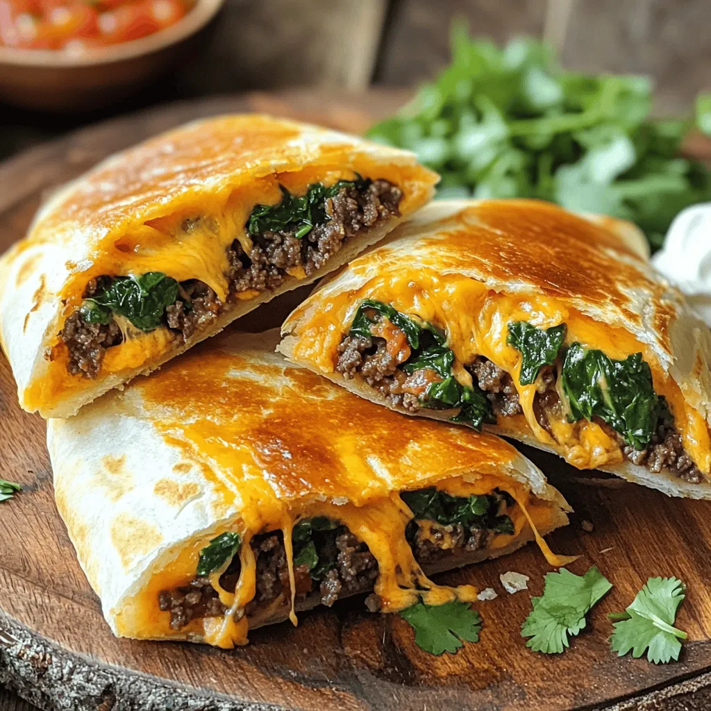 Cheesy Beef Taco-Stuffed Tortilla Pockets Delight