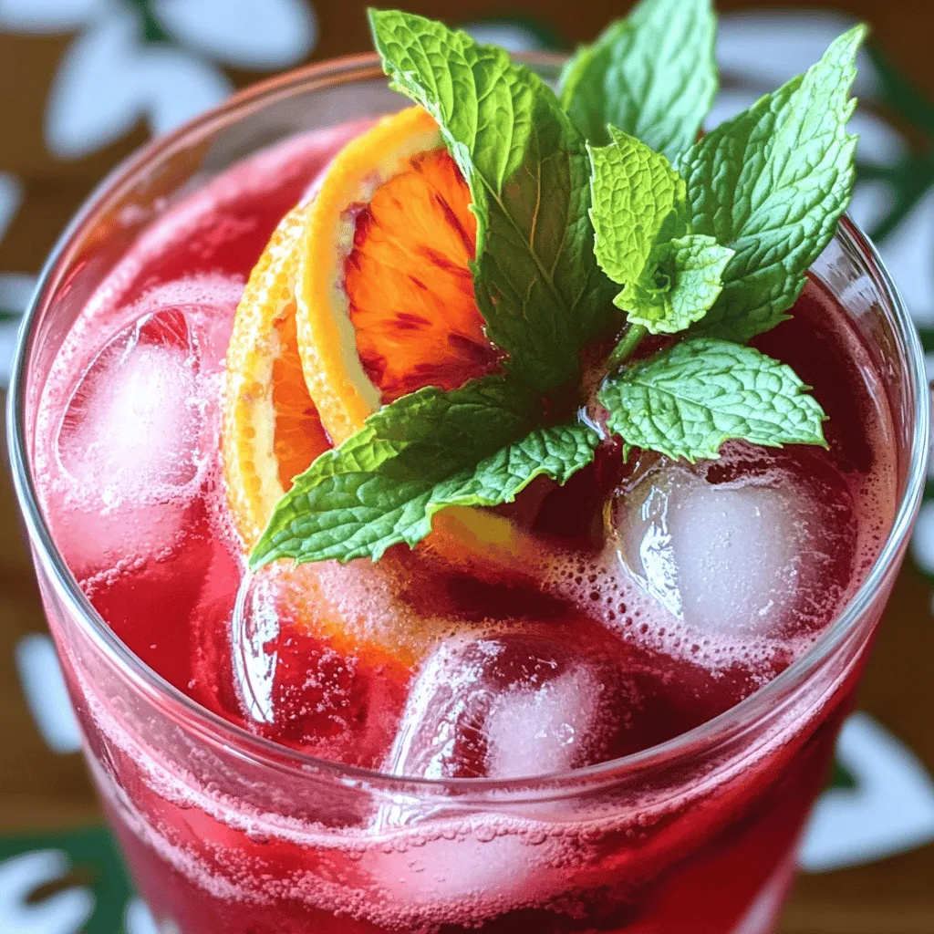 Blood Orange Hibiscus Fizz Refreshing and Tasty Drink
