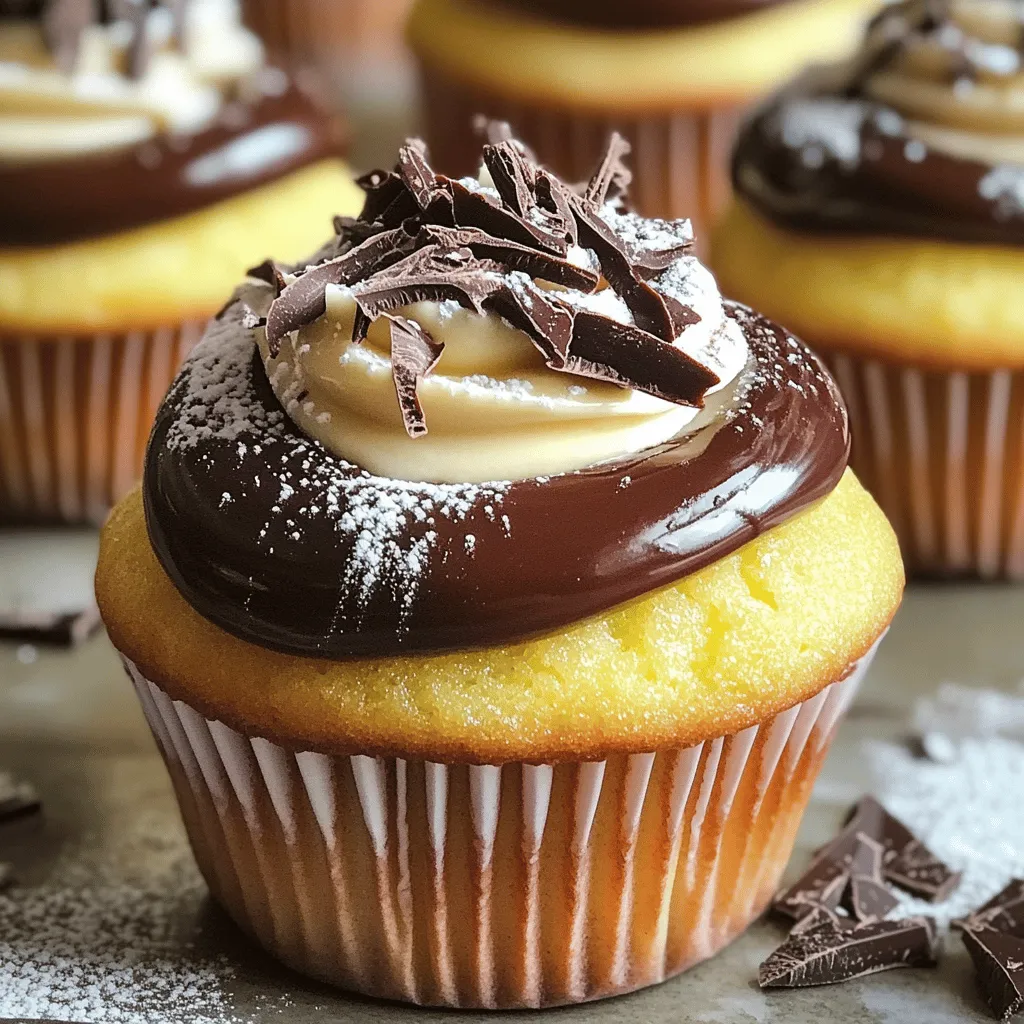 Delicious Boston Cream Pie Cupcakes Easy and Fun Treat