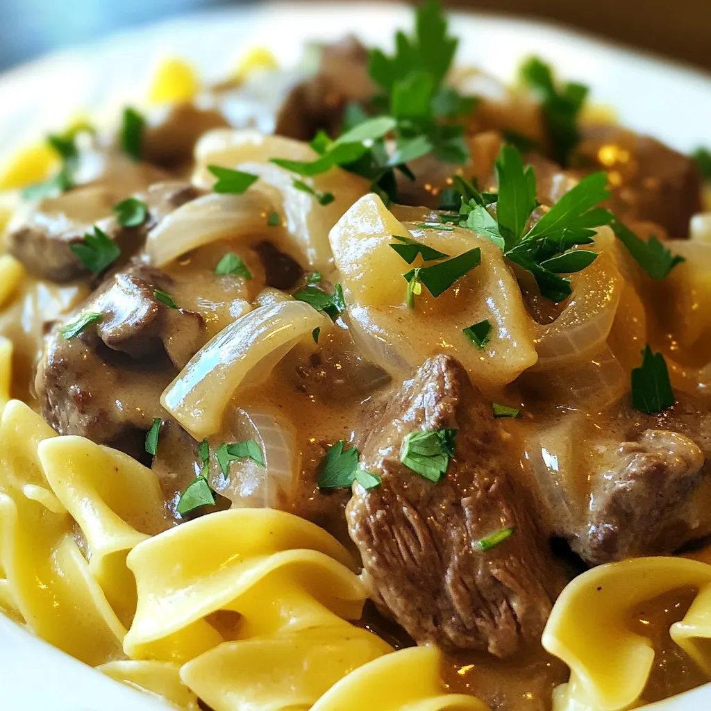 Slow Cooker Beef Stroganoff Rich and Creamy Delight