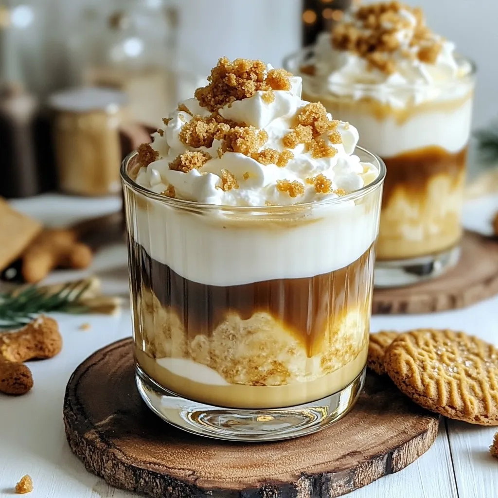 Creamy Gingerbread White Russian Festive Delight Drink