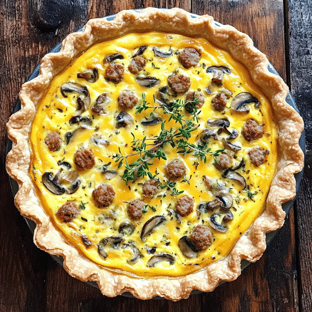 Sausage Mushroom Quiche Tasty and Simple Recipe