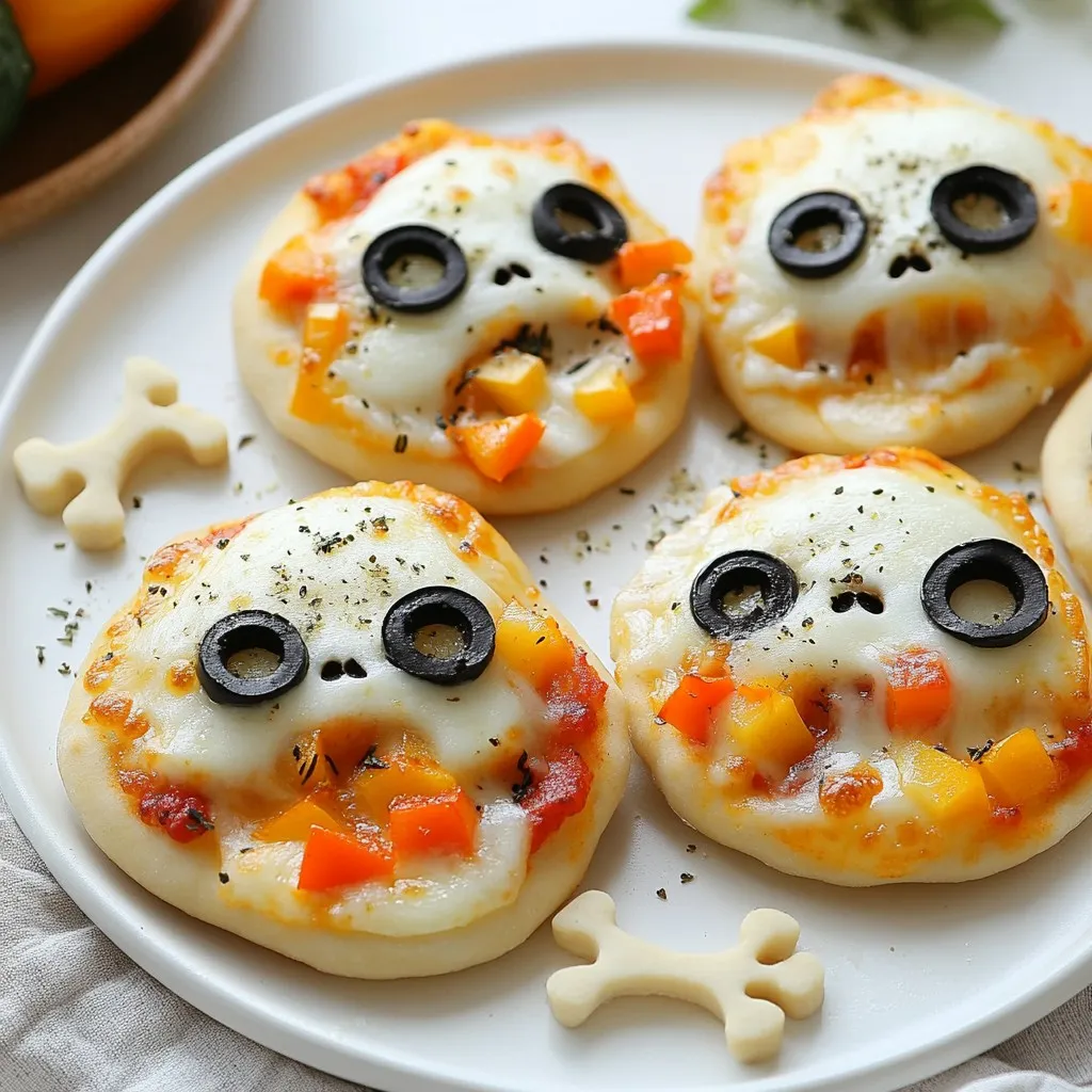 Mini Skull Pizzas Fun and Creative Halloween Treats