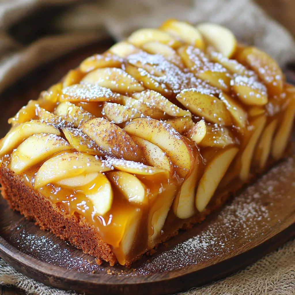 Caramel Apple Upside-Down Loaf Cake Delightful Recipe