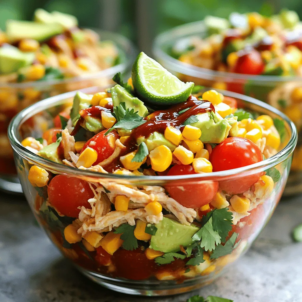 Healthy BBQ Chicken Chopped Salad Fresh and Tasty Meal