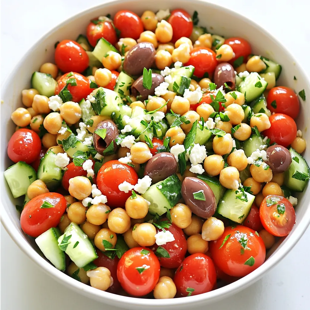 Minute Mediterranean Chickpea Salad Fresh and Easy Dish