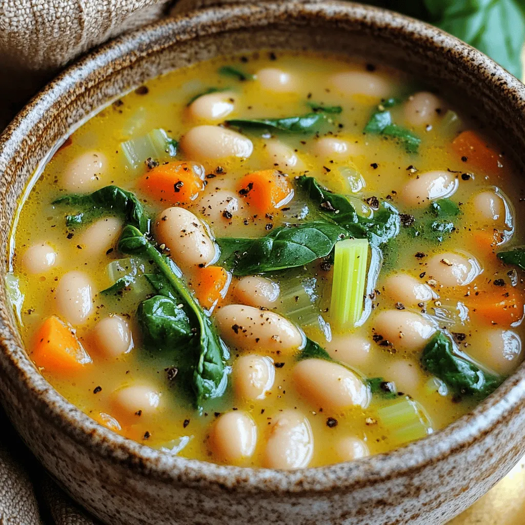 Slow Cooker Creamy Tuscan White Bean Soup Delight