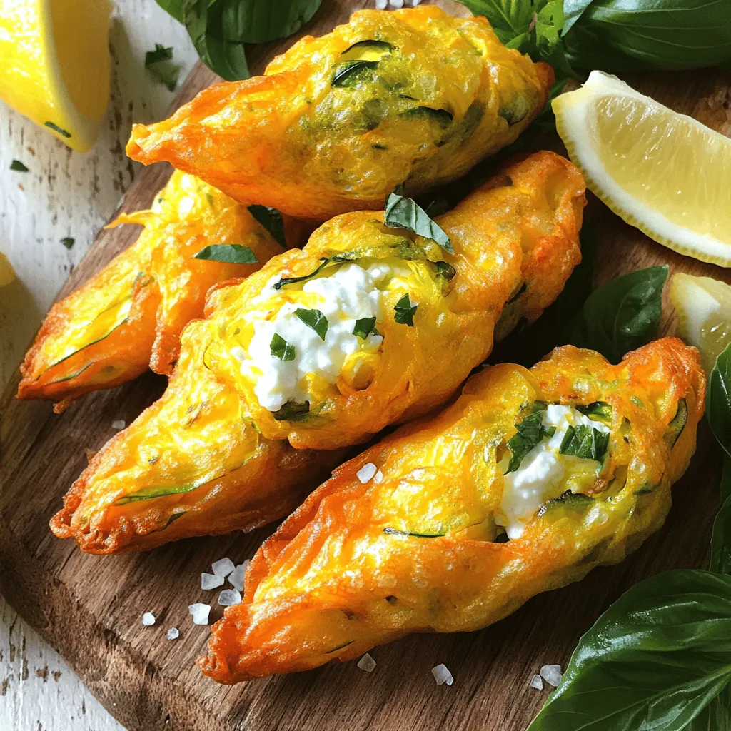 Stuffed Zucchini Blossom Fritters Crispy and Delicious
