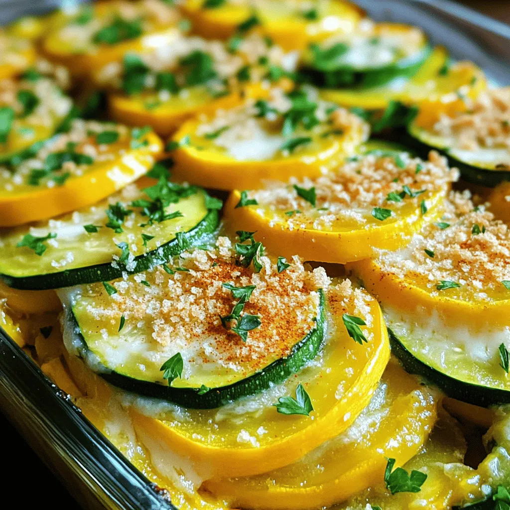 Cheesy Squash and Zucchini Casserole Recipe Delight