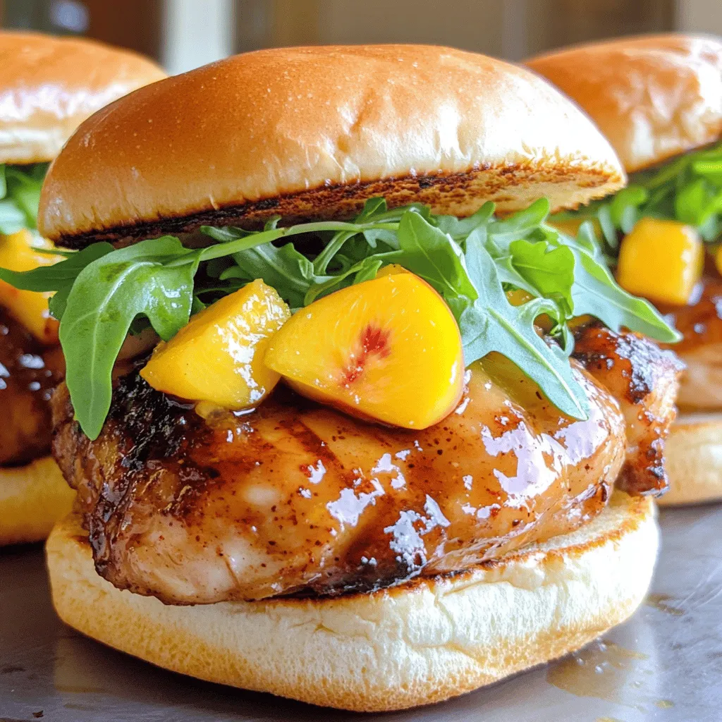 Chipotle Peach Chicken Sliders Flavorful Bite Recipe