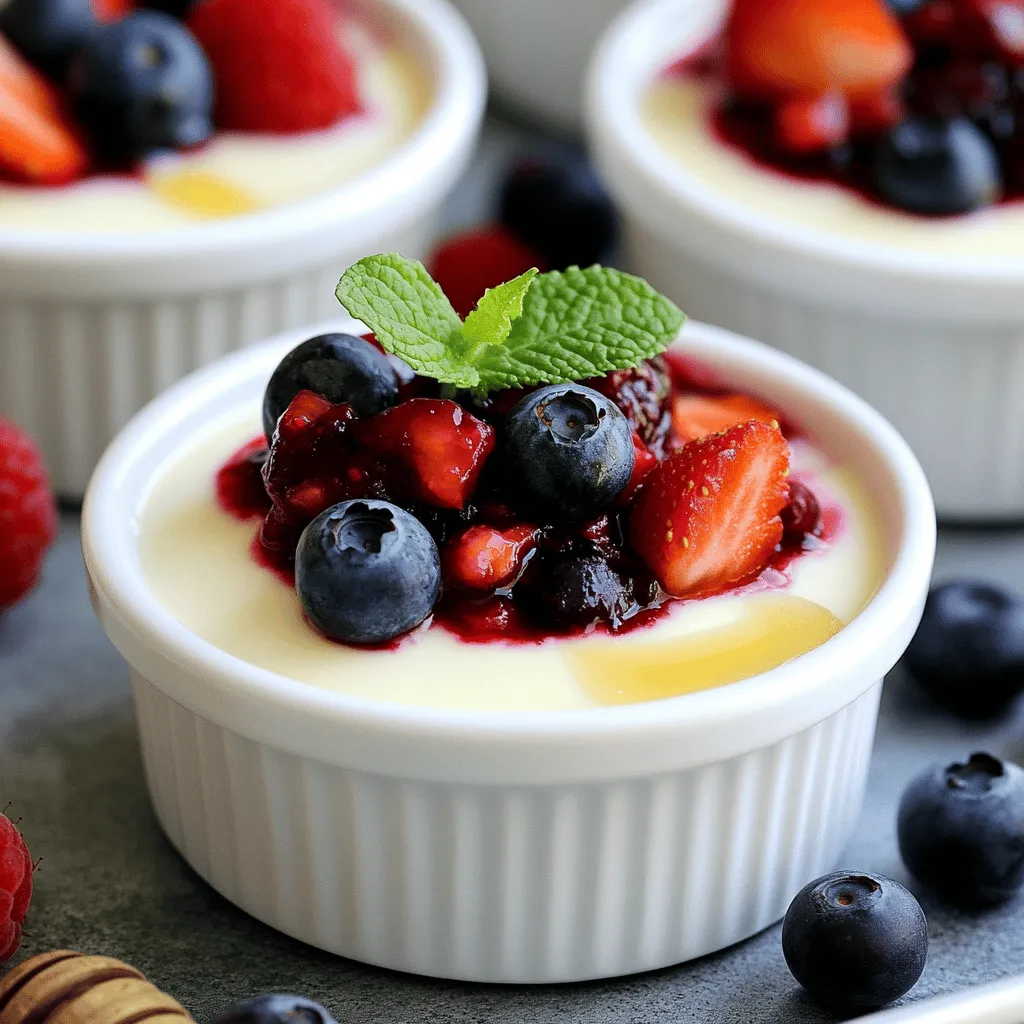 Delicious Vanilla Panna Cotta with Berry Compote Recipe