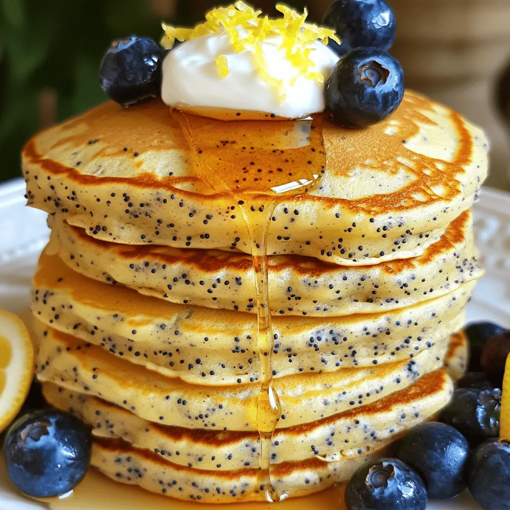 Lemon Poppy Seed Yogurt Pancakes Fresh and Fluffy Treat