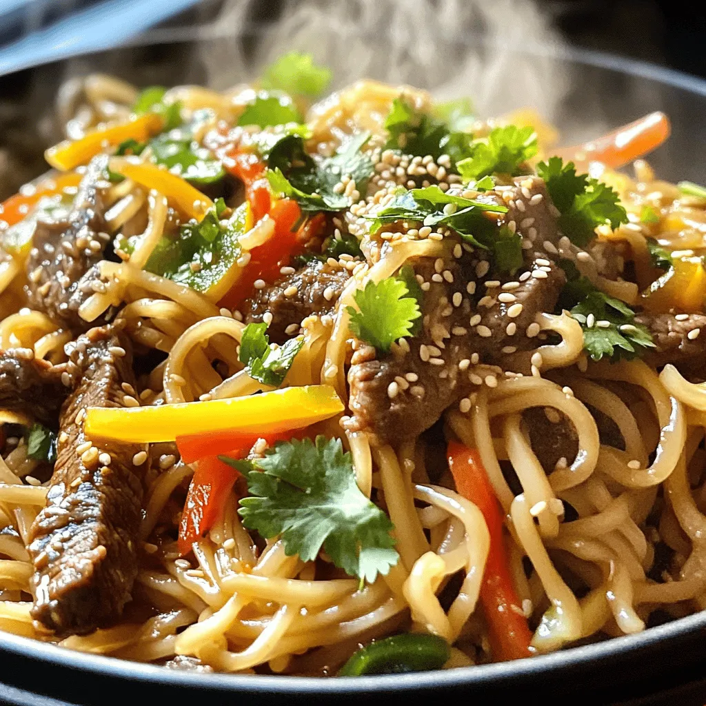 Garlic Sesame Beef Noodles Quick and Flavorful Meal