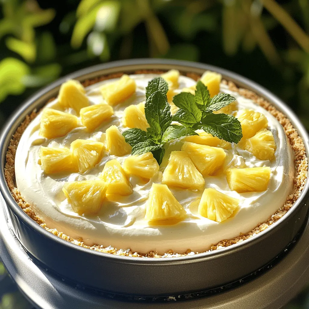 No-Bake Pineapple Cheesecake Dessert Delight