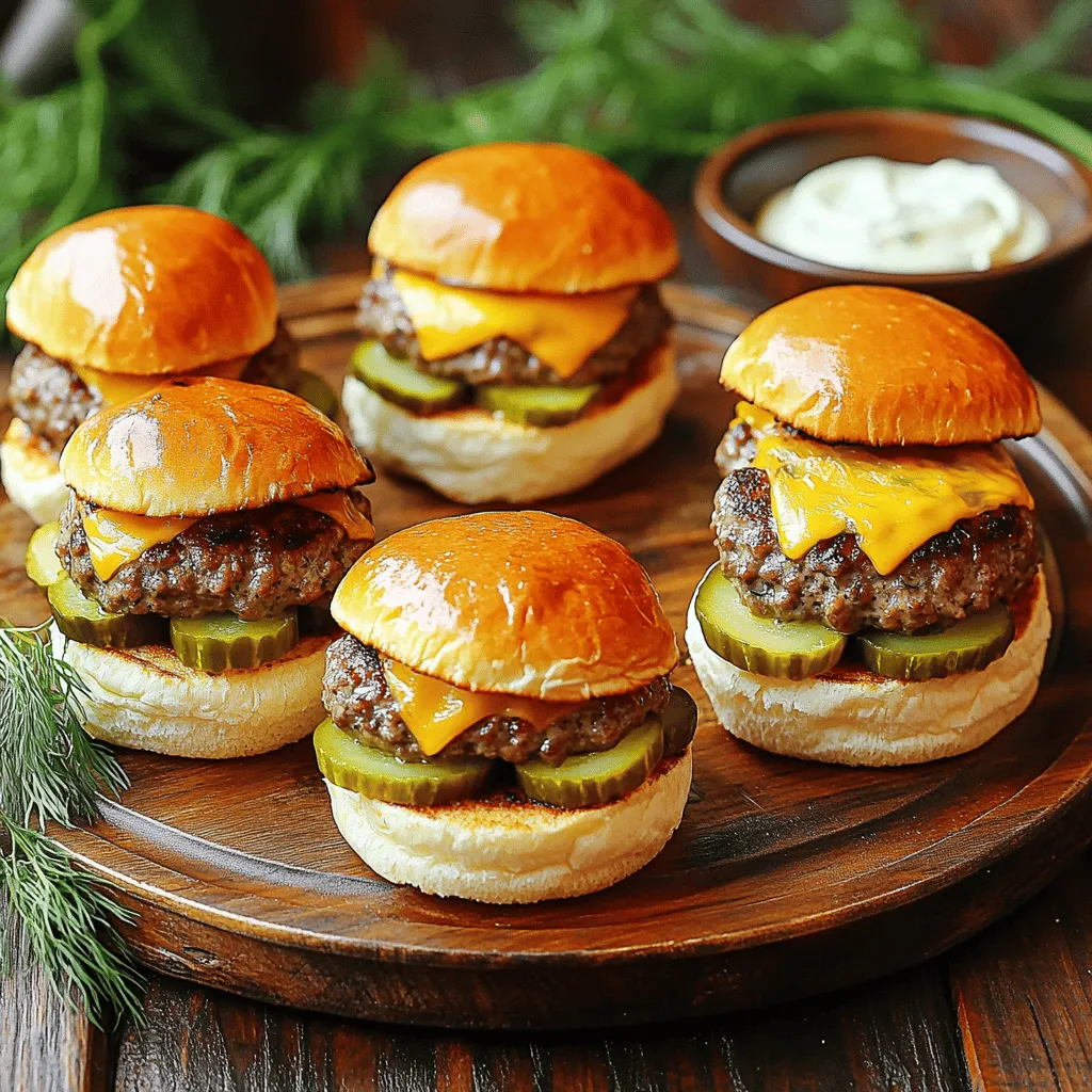 Dill Pickle Cheeseburger Sliders Tasty and Simple Recipe