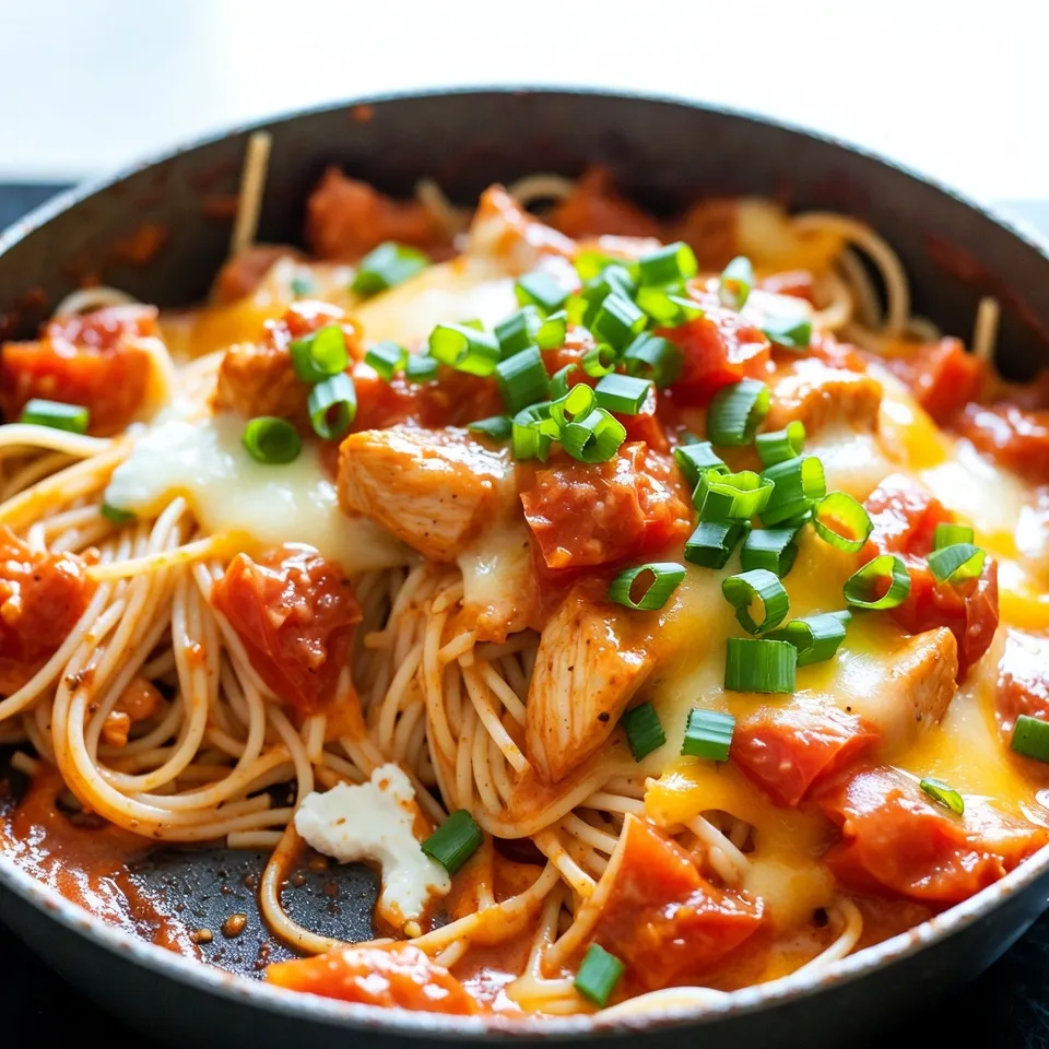 Cheesy Rotel Chicken Spaghetti Easy Dinner Recipe