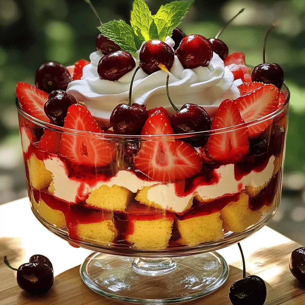 Strawberry Cherry Trifle Delightful and Easy Recipe