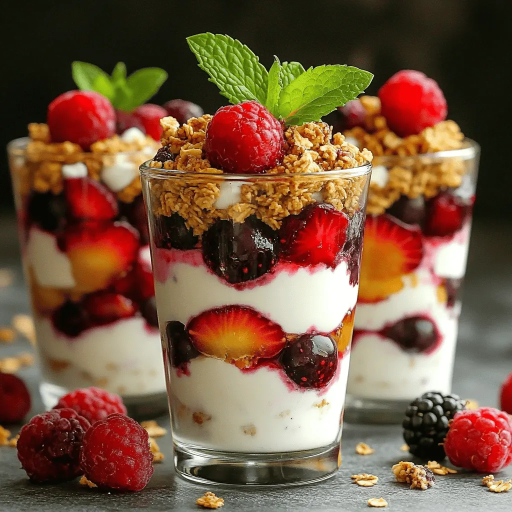Greek Yogurt Berry Cheesecake Parfaits Delightful Treat