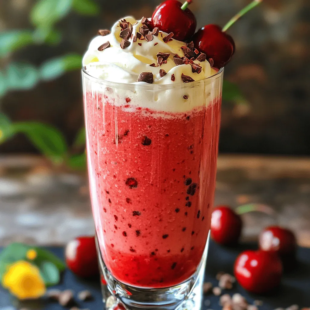 Cherry Cacao Nib Milkshake Decadent Frozen Delight