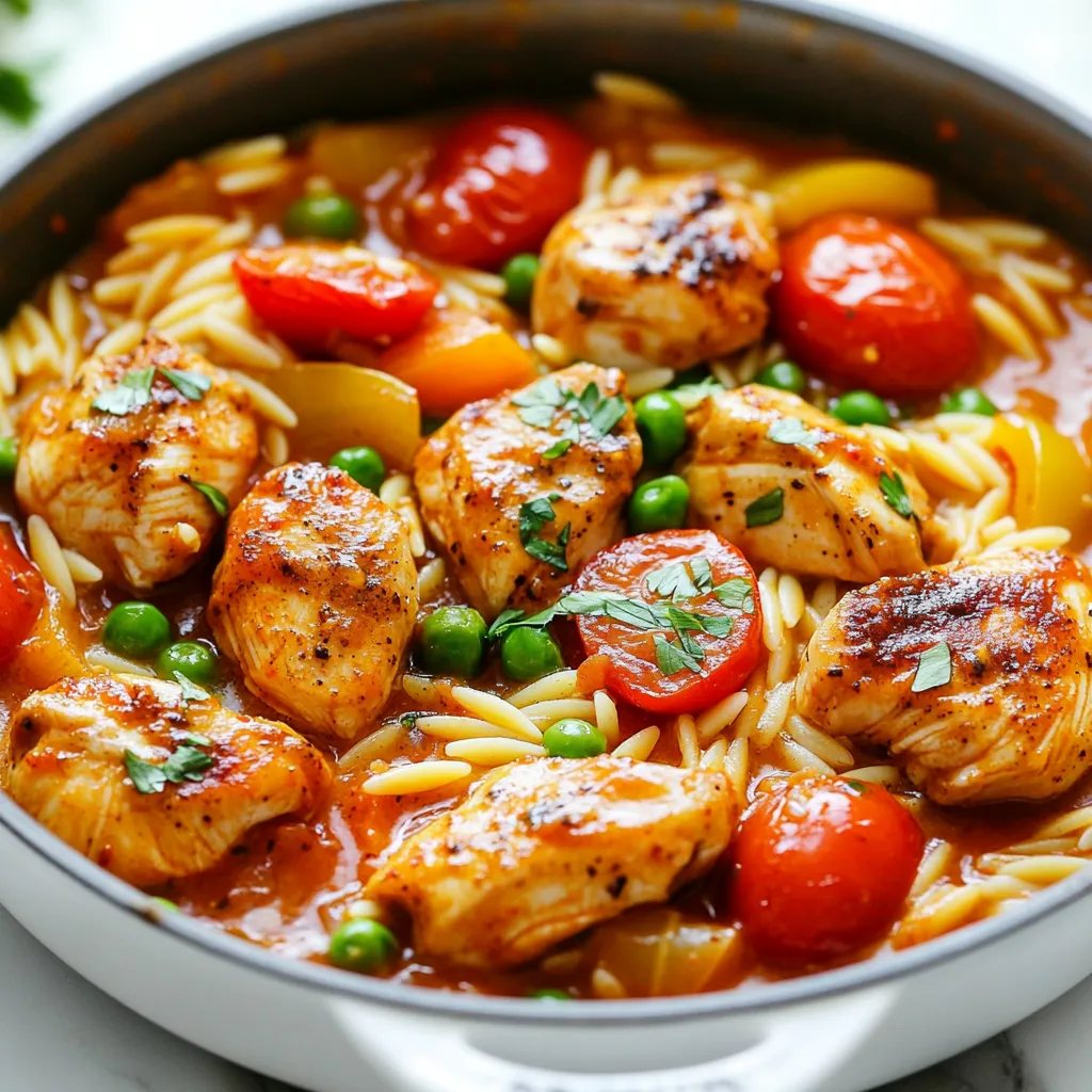Cajun Chicken Orzo Skillet Flavorful One-Pan Meal