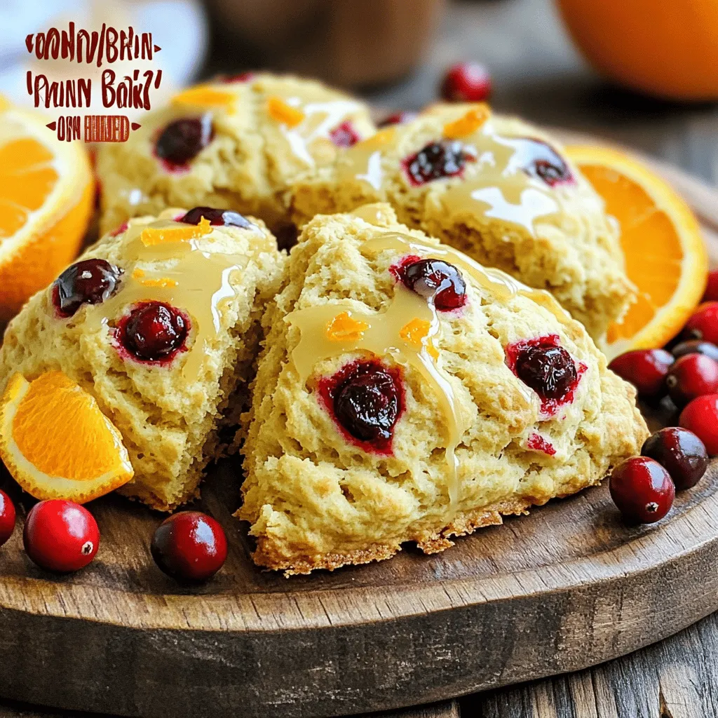 Cranberry Orange Scones with Glaze Simple Recipe