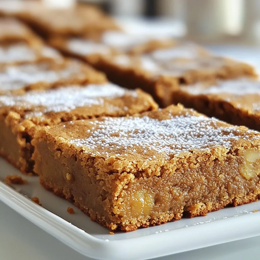 Gingerbread Blondies Comforting Holiday Dessert Recipe