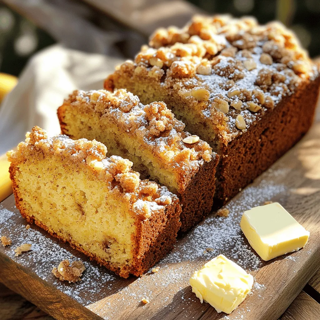 Cinnamon Crumble Banana Bread Fresh and Tasty Treat