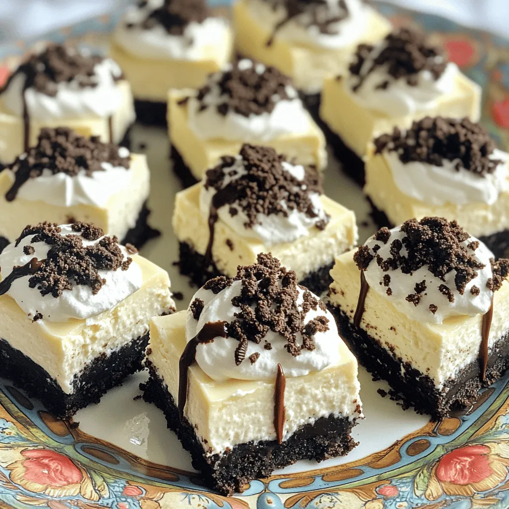 No Bake Oreo Cheesecake Bars Easy and Delicious Treat