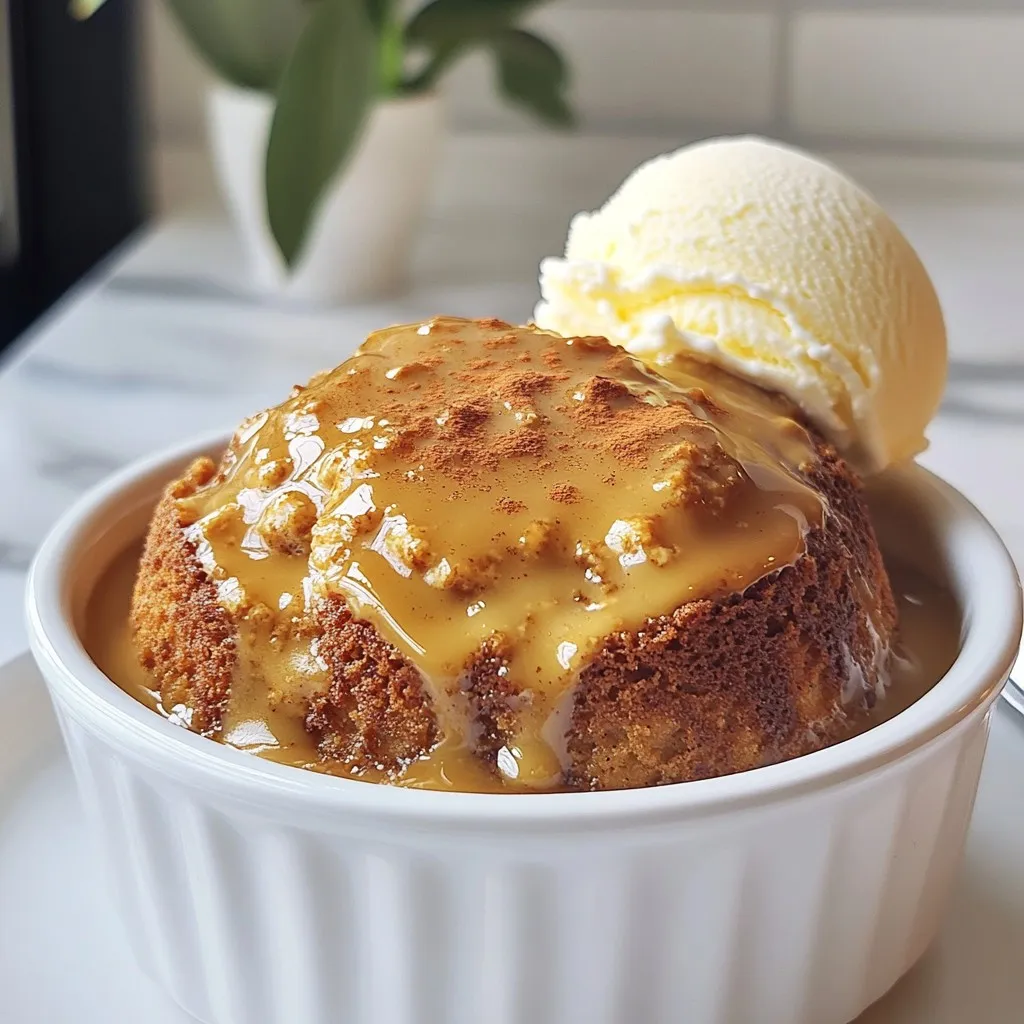 Gingerbread Pudding Cake with Toffee Sauce Delight
