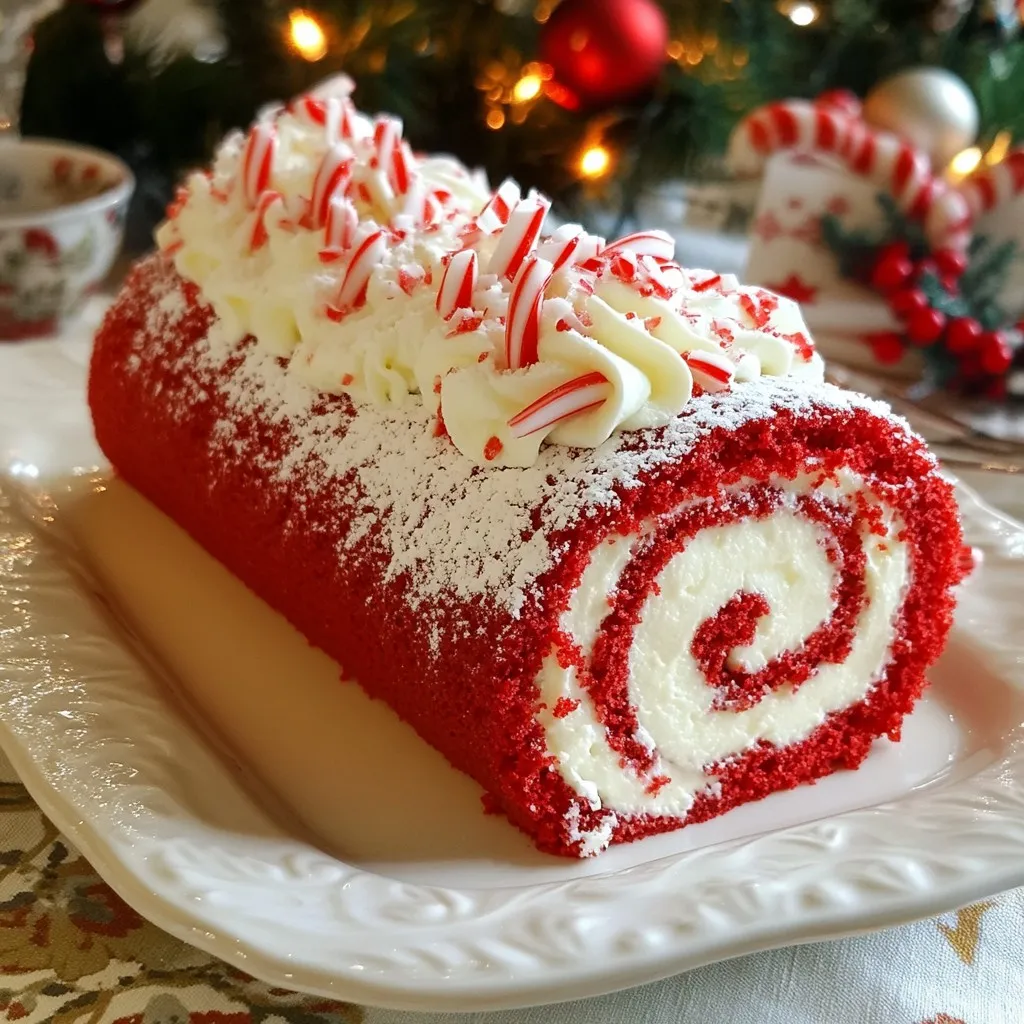 Christmas Red Velvet Cake Roll Delightful Treat Recipe