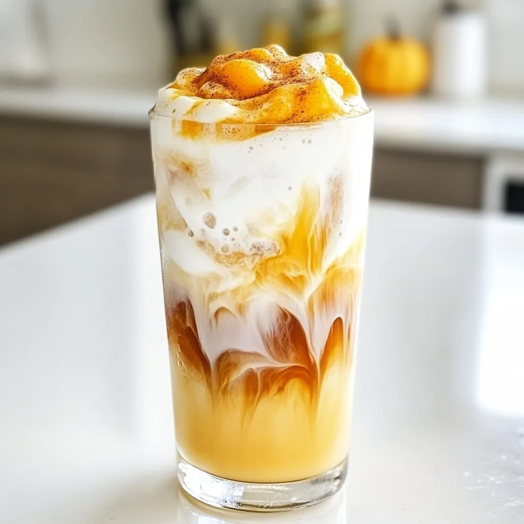 Pumpkin Cold Foam Iced Coffee Refreshing Fall Treat