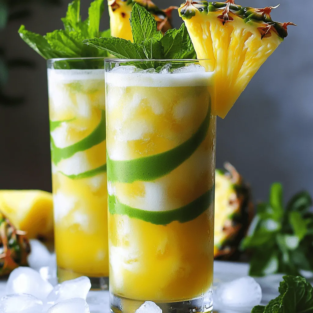 Pineapple Coconut Matcha Mule Refreshing Summer Sip