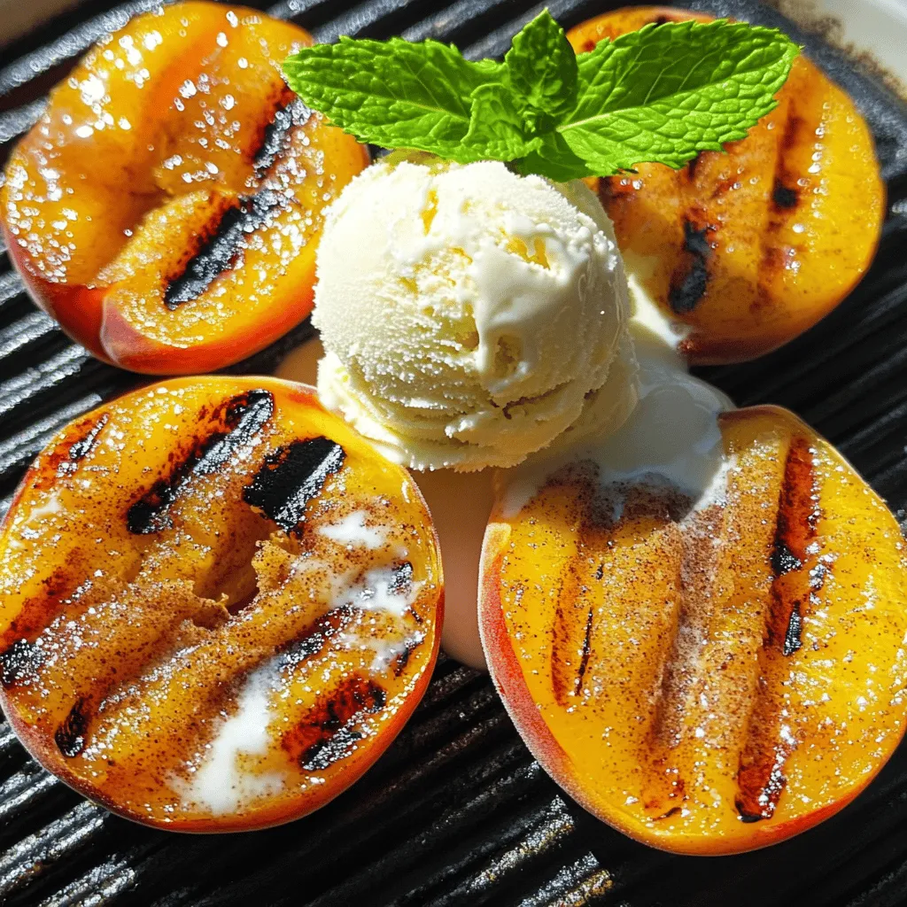 Grilled Peaches with Cinnamon Sugar Irresistible Treat