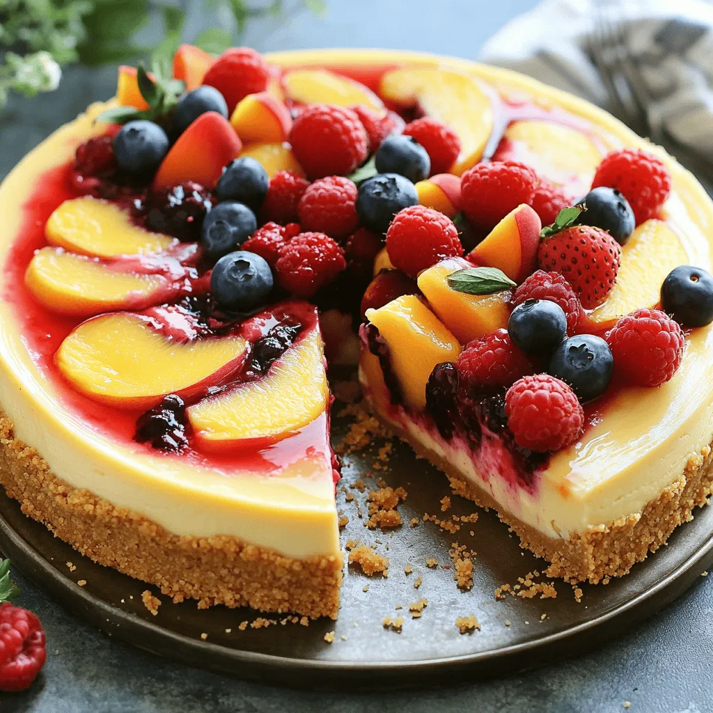 Summer Berry Peach Cheesecake Delightful and Easy Recipe