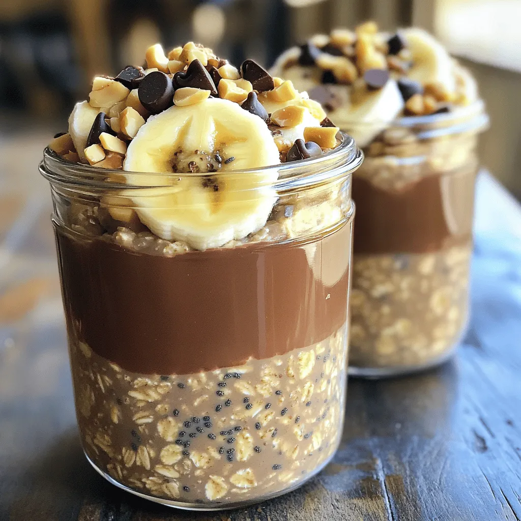 Protein Chocolate Peanut Butter Overnight Oats Recipe