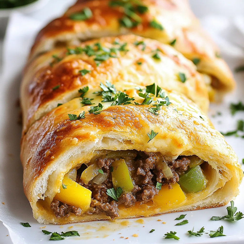 Mozzarella Cheesesteak Stromboli Flavorful Game Changer