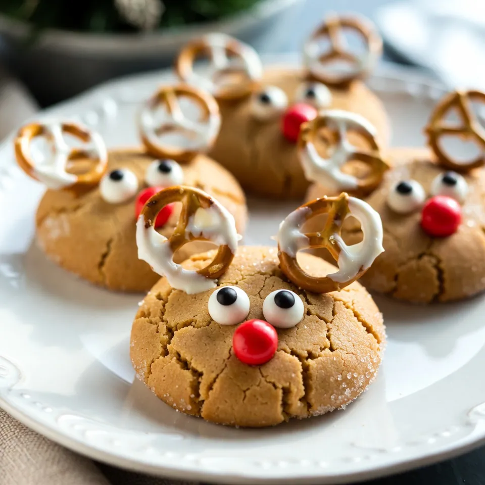 Reindeer Peanut Butter Cookies Festive Holiday Treat