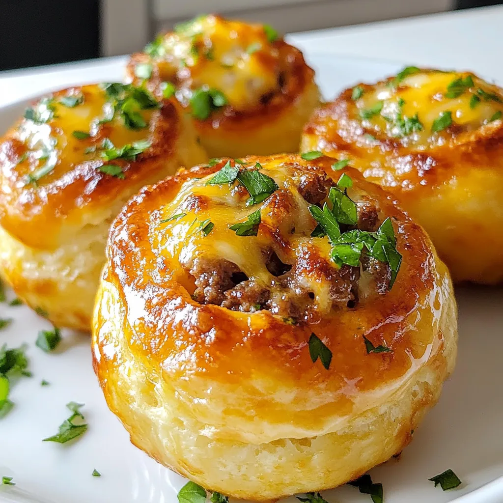 Garlic Parmesan Cheeseburger Bombs Flavorful Treat