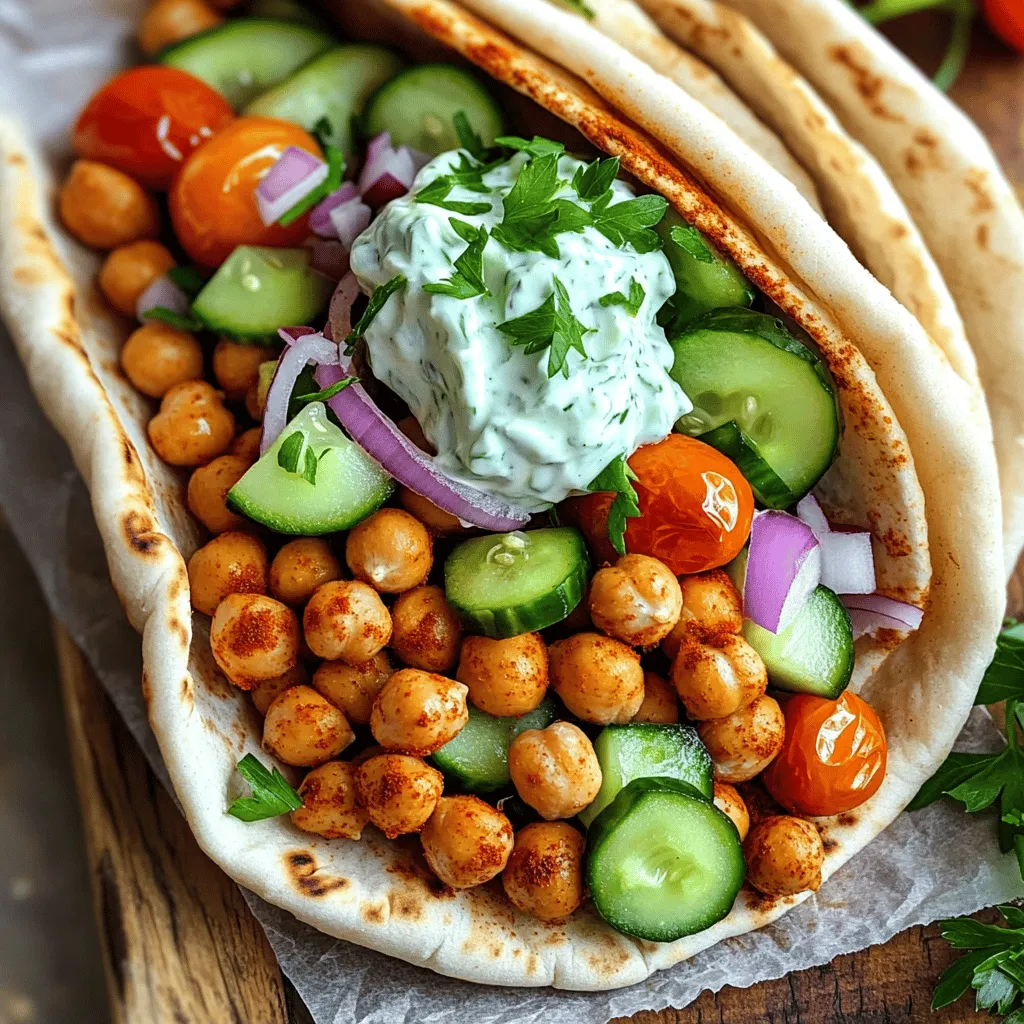 Roasted Chickpea Gyros Easy and Flavorful Recipe