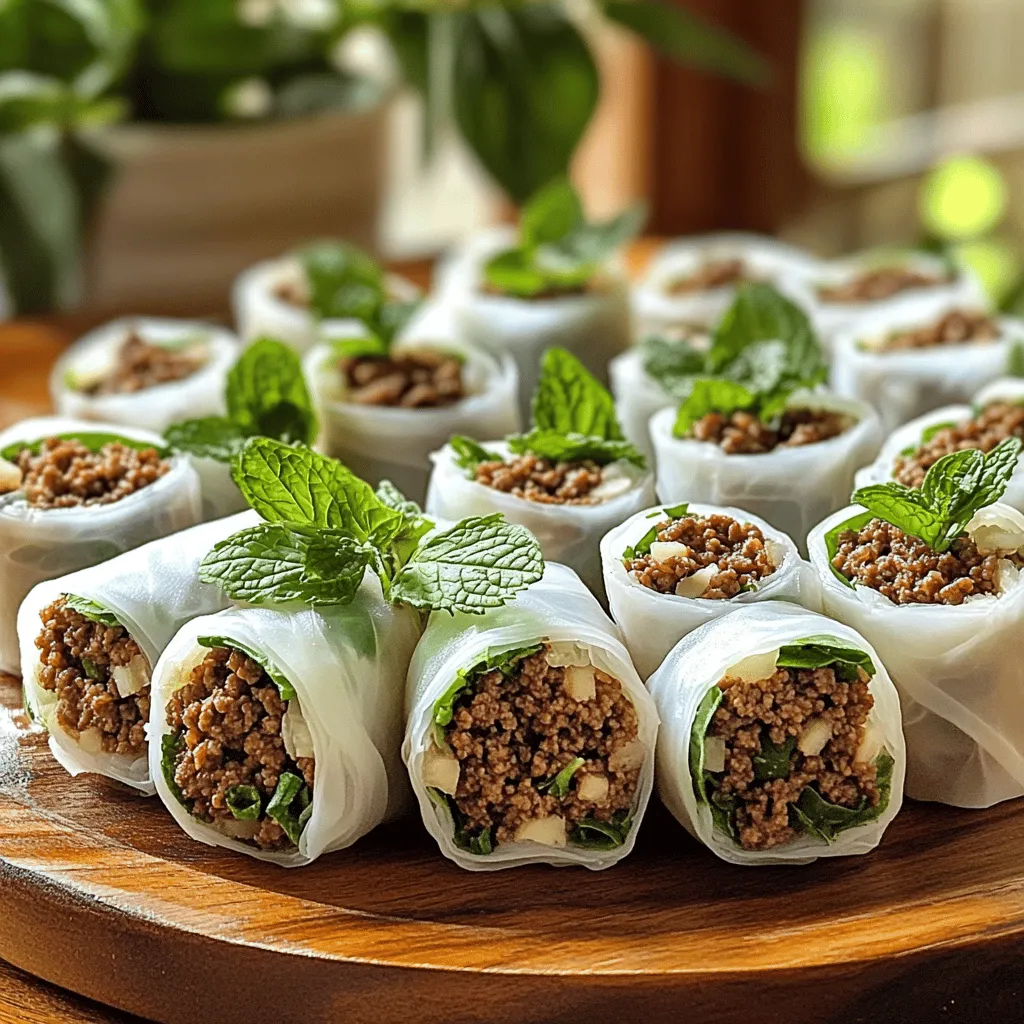 Thai Basil Beef Rolls Flavorful and Easy Delight